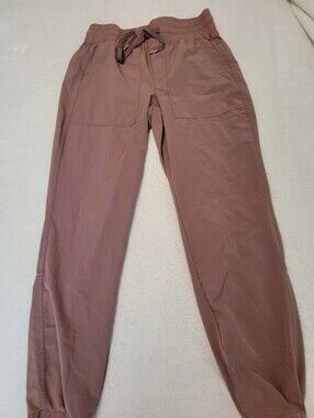 Avalanche Ladies Elastic Waist Drawstring Pants Small Brown EUC Comfort Hiking
